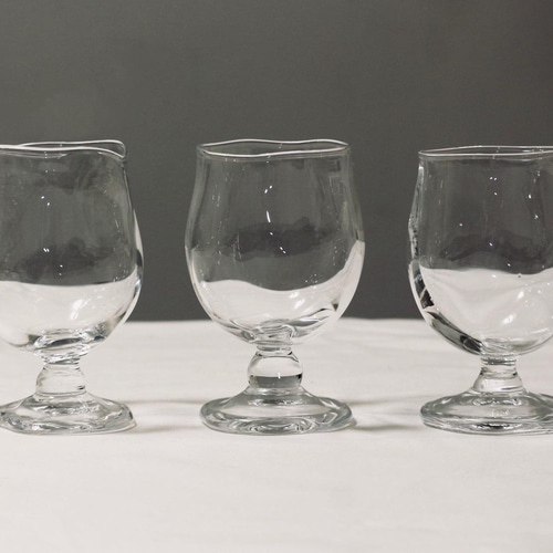 プラント柄 足つきグラス【セピアM】 | Authentic glass
