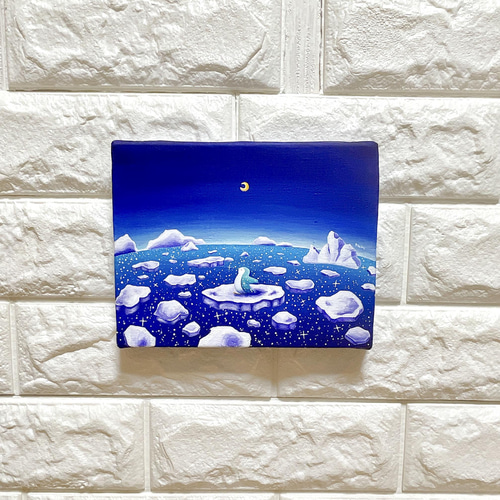 行列のできるレビュー商品、集めました。高評価アイテム 絵画 南極の夜【ペンギンと夜空】 kuro 13542837｜Creema 通販 絵画