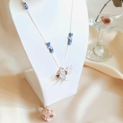 Dove of Peace — Blue Halo Moonstone Woven ネックレス︳Spirit·Hands to 7枚目の画像