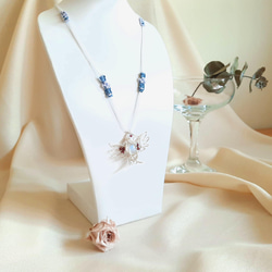 Dove of Peace — Blue Halo Moonstone Woven ネックレス︳Spirit·Hands to 3枚目の画像