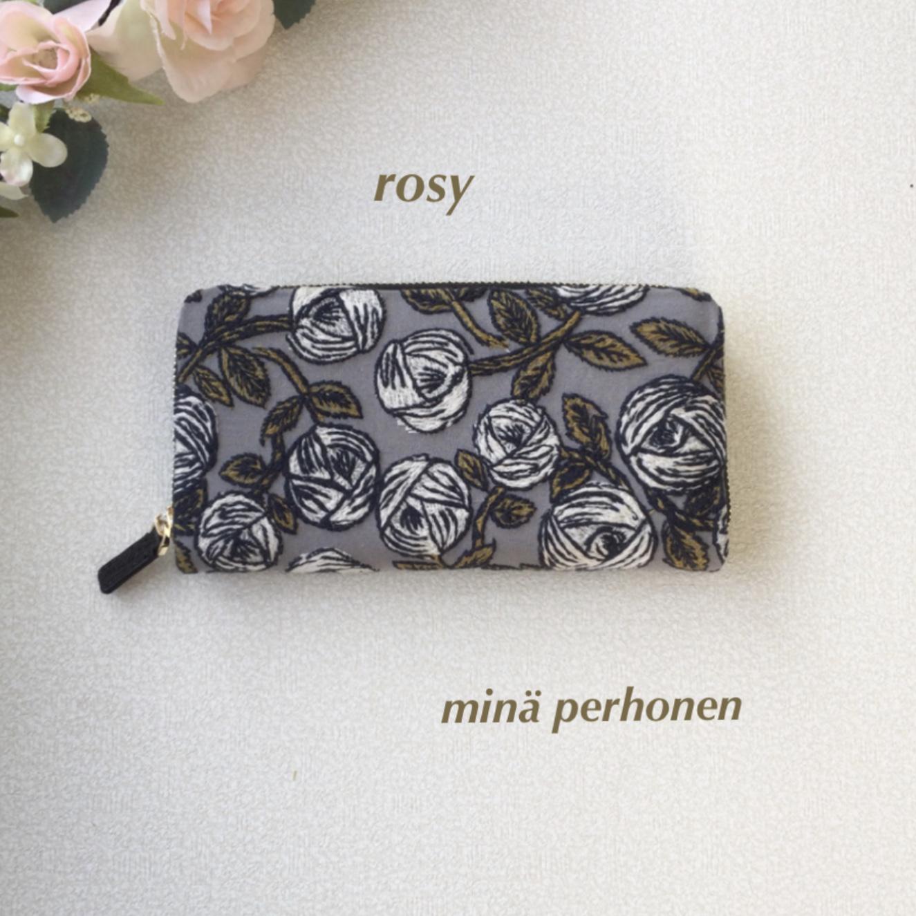 長財布対応ショルダーをringflowerでリメイク/ミナペルホネン 長財布対応ショルダーをringflowerでリメイク/ミナペルホネン