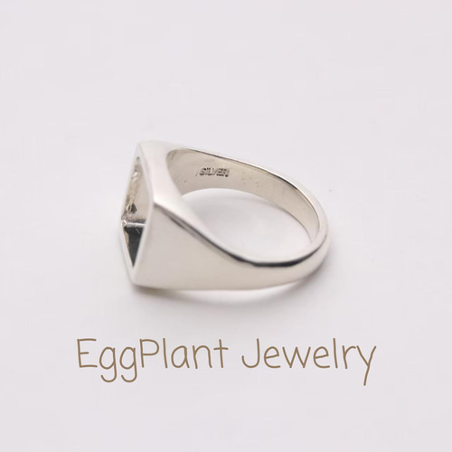 受注生産【SV925】ピンキーシグネットリング 指輪・リング EggPlant