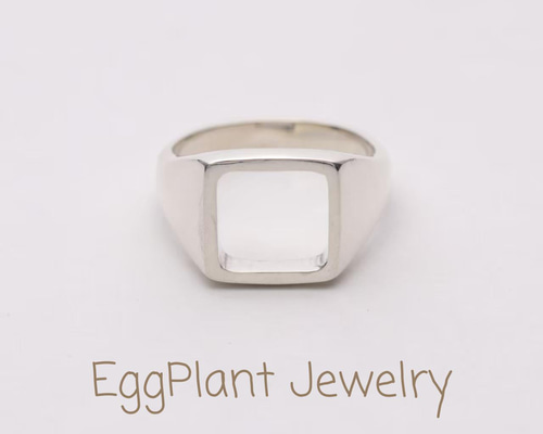 ピンキー　リング　シグネットリング SV925】ピンキーシグネットリング 指輪・リング EggPlant 通販