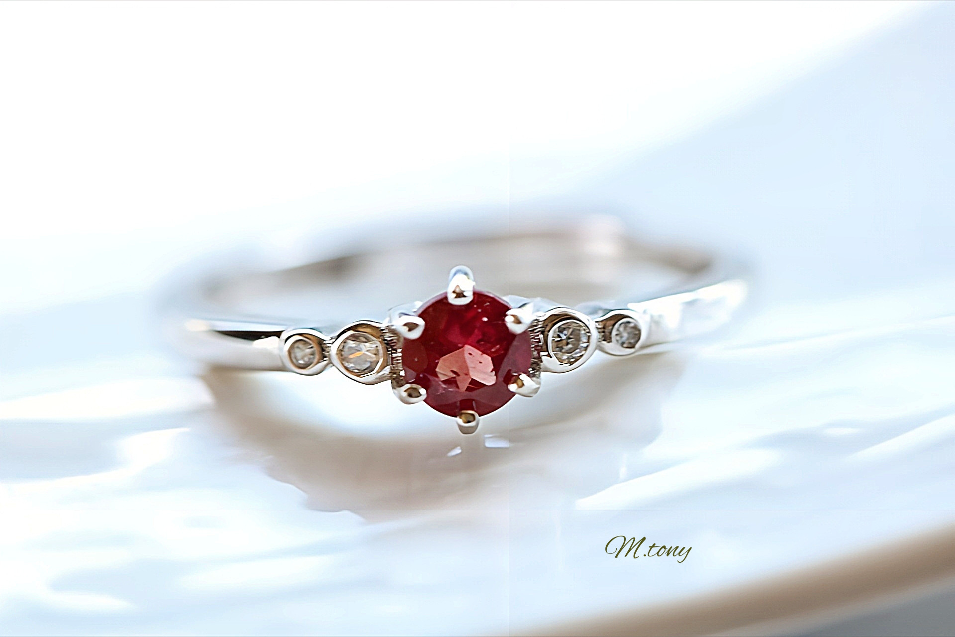 天然石「 ルビー！Ruby！ルビー！」silver925 フリーサイズ  ロンドリング 9号～18号