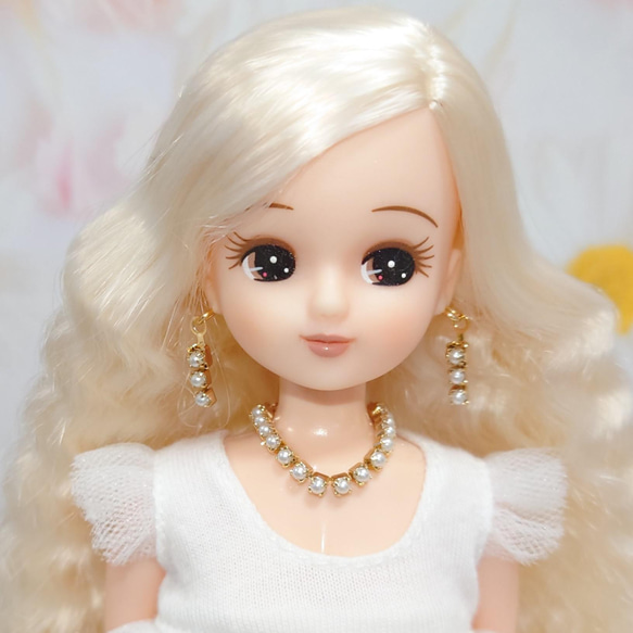 【確認用】N136 リカちゃん ネックレス ピアス ミニハート グリーン 確認用】N136 リカちゃん ネックレス ピアス ミニハート グリーン