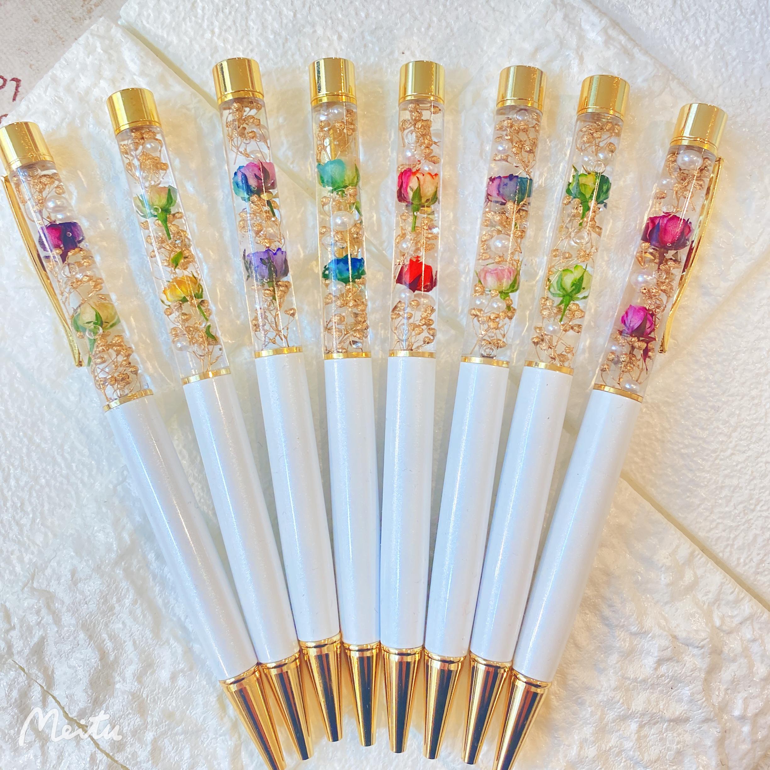 sale‼️N2366 カスタムボールペン お花 リボン 薔薇ビーズ 再販なし！ sale‼️N2366 カスタムボールペン お花 リボン 薔薇ビーズ 再販