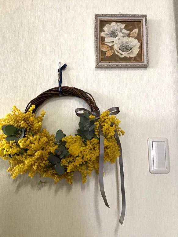 9.ミモザハーフリース ミモザのハーフリース リース bonheur0130 通販 13544391｜Creema