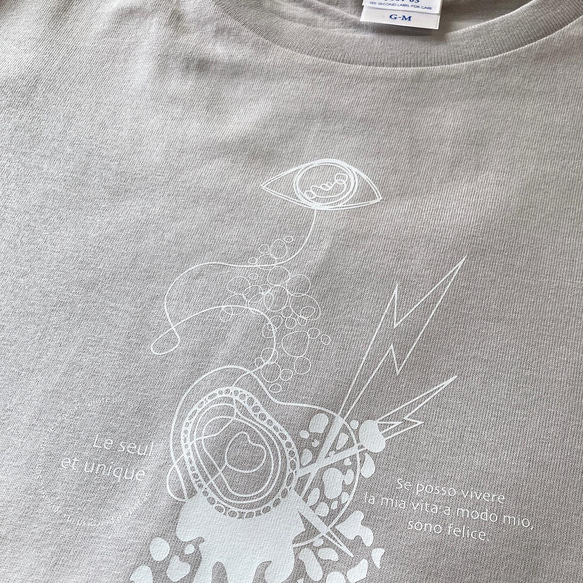 coNflitto T-shirts (Light Grey) 4枚目の画像
