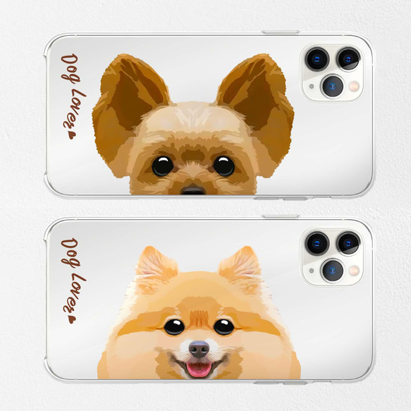 【 チワワ 毛色6色左下デザイン】スマホケース　クリアソフトケース　うちの子　犬　 iPhone&Android 9枚目の画像