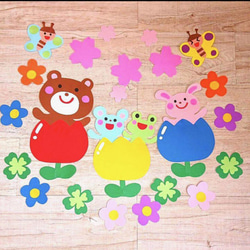 保育壁面(春) 型紙 ⭐de-chan☆ 通販 11369779｜Creema(クリーマ)