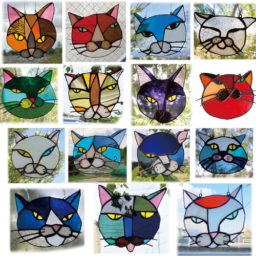 猫の日2025 猫図鑑【白ネコ オッドアイ】《猫サンキャッチャー