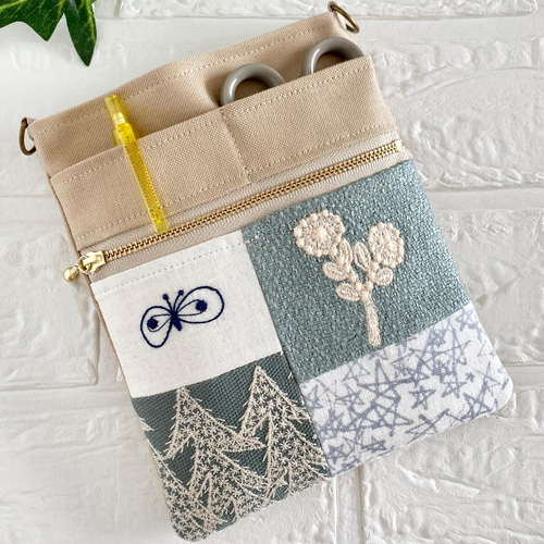 ミナペルホネン　ハンドメイド　パッチ　16cm　ポーチ　❨ご確認用❩　②　5個 ミナペルホネン ハンドメイド パッチ 16cm ポーチ ❨ご確認用