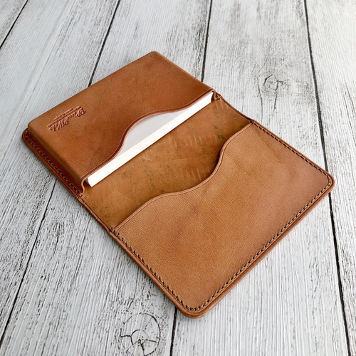 完成品 Horweenシェルコードバン バーボン 立体成型名刺入れ
