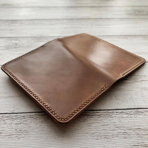 完成品 Horweenシェルコードバン バーボン 立体成型名刺入れ 名刺入れ