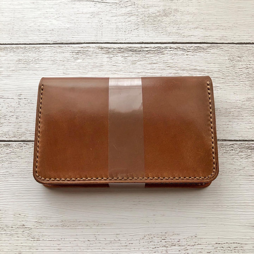 完成品 Horweenシェルコードバン バーボン 立体成型名刺入れ 完成品 Horweenシェルコードバン バーボン 立体成型名刺入れ