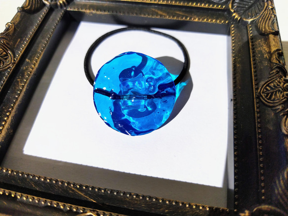 ブルー海のヘアゴム☆再販 / レジン / 海 / 波 ヘアゴム 華昇 優羽