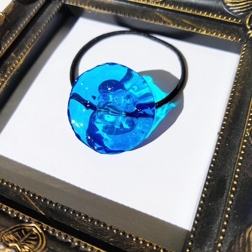 ブルー海のヘアゴム☆再販 / レジン / 海 / 波 ヘアゴム 華昇 優羽