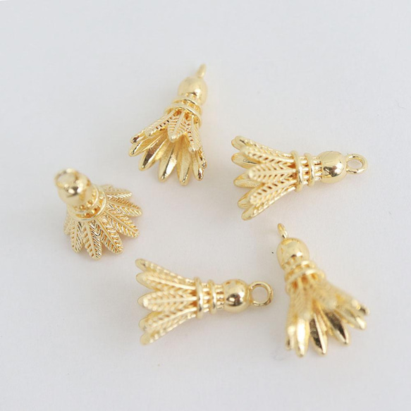 『在庫処分価格』金アレ対応 真鍮製 バドミントン シャトル ラケット チャーム セット 4枚目の画像