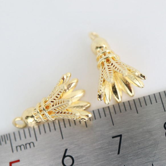 『在庫処分価格』金アレ対応 真鍮製 バドミントン シャトル ラケット チャーム セット 3枚目の画像