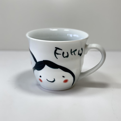 福の字が描かれている磁器の蓋です。模様が素晴らしい （asa