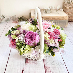 専用 フラワーアレンジ♡⃛パンプキン(ホワイト) 早割り】ホワイトパンプキンのフラワーアレンジ（パールホワイト