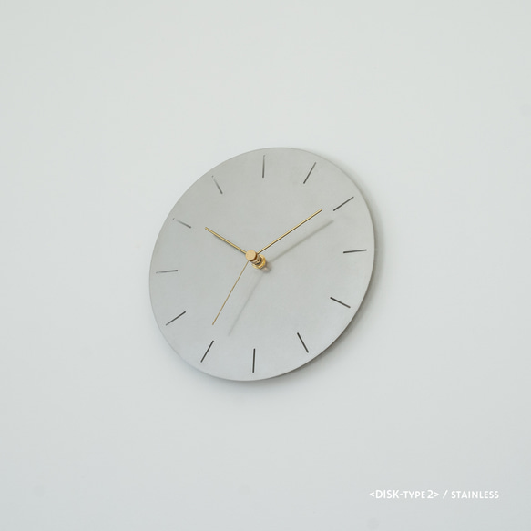 【受注製作】壁掛け時計−タイプ2   しるし入りタイプ　minimal wall clock <DISK-type2> 4枚目の画像