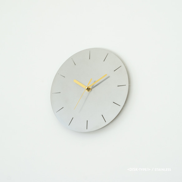 【受注製作】壁掛け時計−タイプ1   数字入りタイプ　minimal wall clock <DISK-type1> / 4枚目の画像