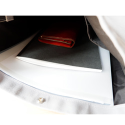 A4/2wayワンショルダートート◇ストームグレー◇倉敷帆布 6枚目の画像