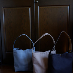 A4/2wayワンショルダートート◇ストームグレー◇倉敷帆布 8枚目の画像