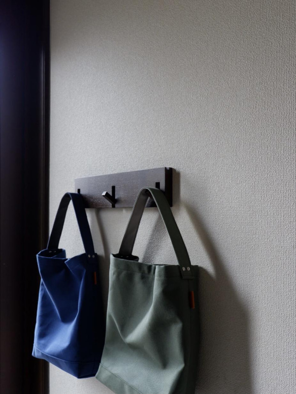 A4/2wayワンショルダートート◇ストームグレー◇倉敷帆布 14枚目の画像