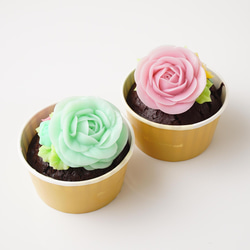 食べられるお花のカップケーキ【4個セット】 4枚目の画像