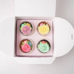 食べられるお花のカップケーキ【4個セット】 5枚目の画像