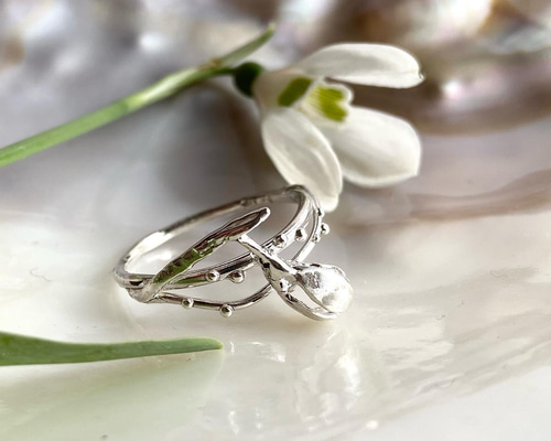受注制作】スノードロップのリング（silver925） 指輪・リング