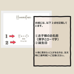 【フレームなし】字体と色が選べる！水引季節の命名書（めいめいしょ）ポスター【３月】 5枚目の画像