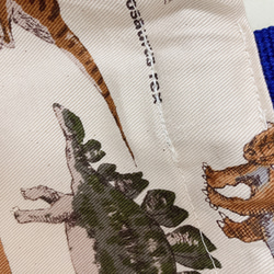 送料無料！受注制作　体操服袋(お着替え袋) ナップサック　恐竜×デニム風 5枚目の画像