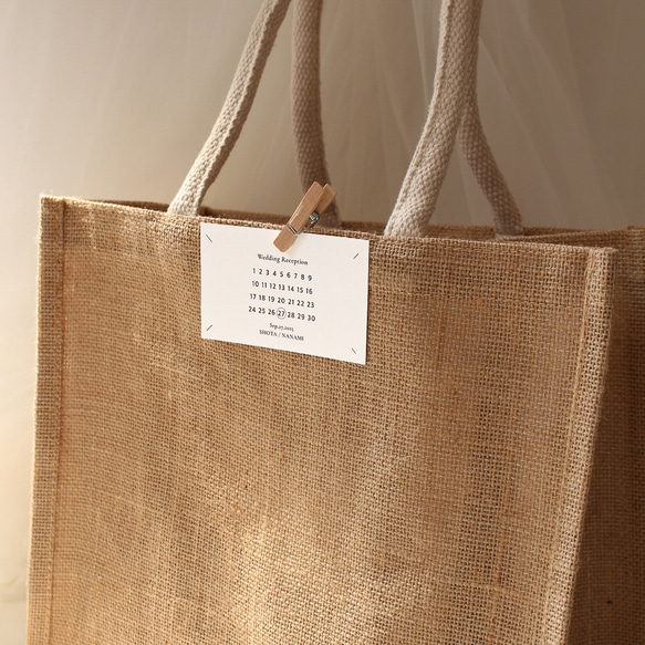 メッセージカード｜名入れ＊マルジェラ風カレンダーデザイン @50 席次