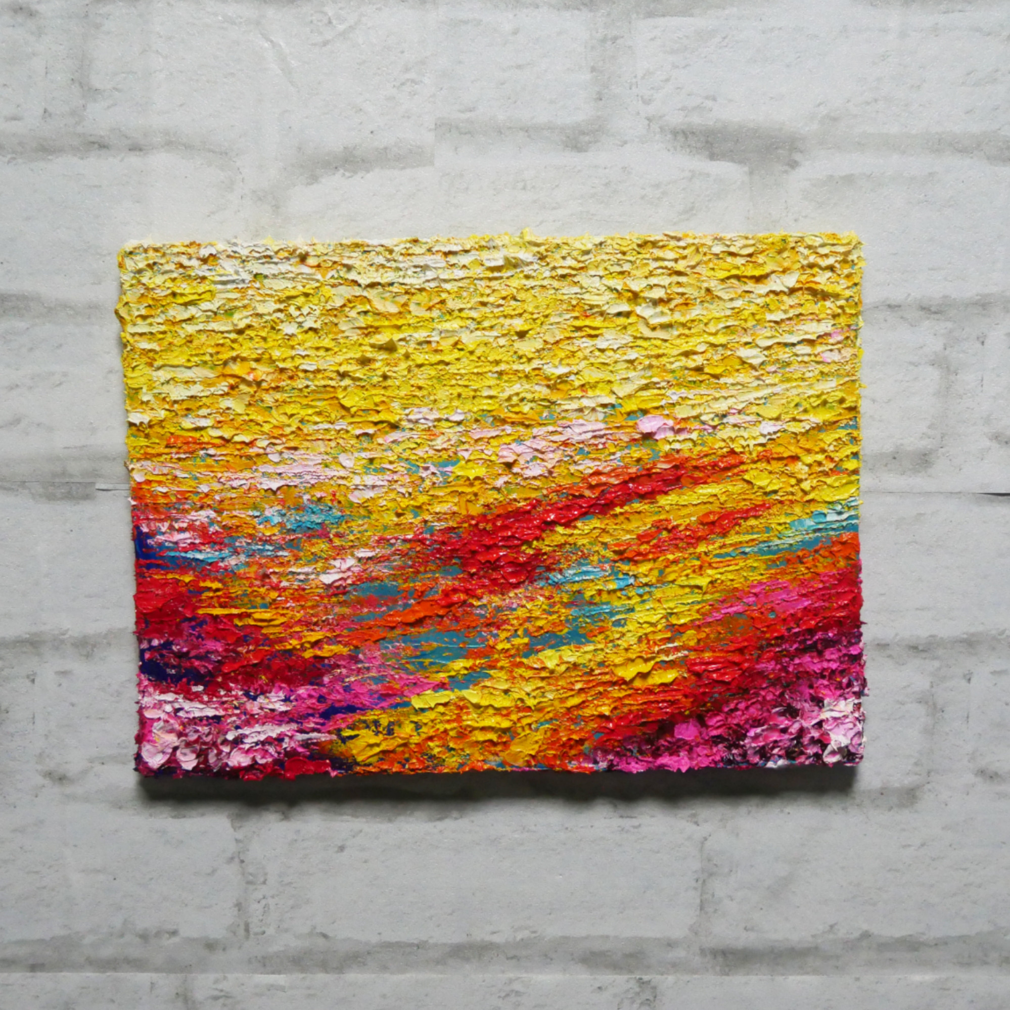 油絵アート（orange flower） Orange Flowers Acrylic Painting Prints