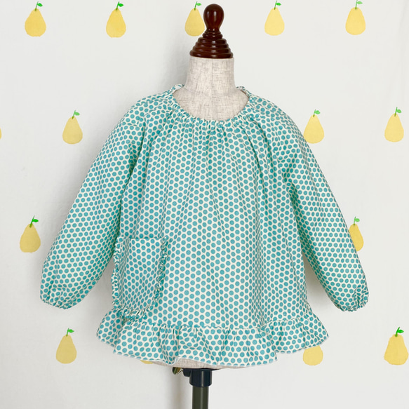 スモック 《生地が選べる》 フリルポケット 【90~110】 子供服 ma  