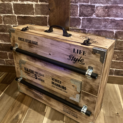 トランクおじさんのトランクケース アンティークウォルナットカラー