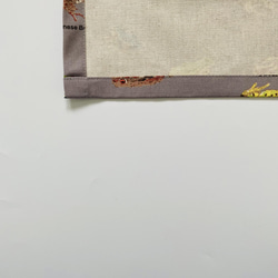 カラフルなカエル柄☆100〜110サイズこどもエプロン、三角巾、巾着3点セット 5枚目の画像