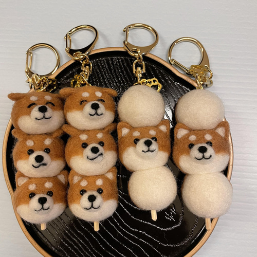 ⭐︎w様ご注文品⭐︎みたら柴だんご、赤柴だんご 羊毛フェルト はんど