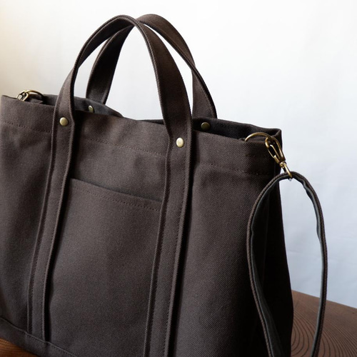 ハンドメイド、トートバック、倉敷帆布、横長ラウンド、ブラック ハンドメイド、トートバック、倉敷帆布、横長ラウンド、ブラック