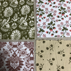 ダメージあり）ローラアシュレイビンテージカットクロスはぎれ4