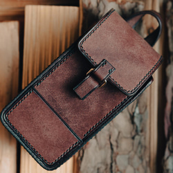 snow peak（スノーピーク） ノクターン レザーケースVIVDO チョコレート 2枚目の画像