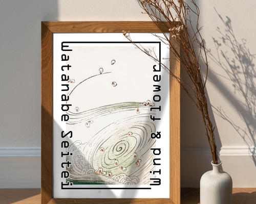 アートポスター インテリアポスター アートパネル 渡辺省亭 「Wind and