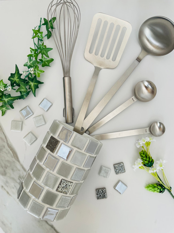 キッチンツールスタンド(クリスタルグレー) その他キッチン小物 たいる