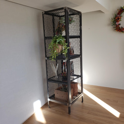 エキスパンドメタルのキャビネット（受注生産） 棚・シェルフ・ラック