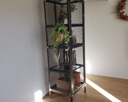 エキスパンドメタルのキャビネット（受注生産） 棚・シェルフ・ラック