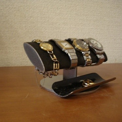 腕時計スタンド　ブラックでかい楕円パイプ男性用腕時計スタンド　ak-design　20130320 5枚目の画像