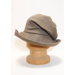 ピッコロ・オクトハット・カノコ/Mサイズ　カーキ　UV　たためる帽子　風に飛ばない帽子　 4枚目の画像